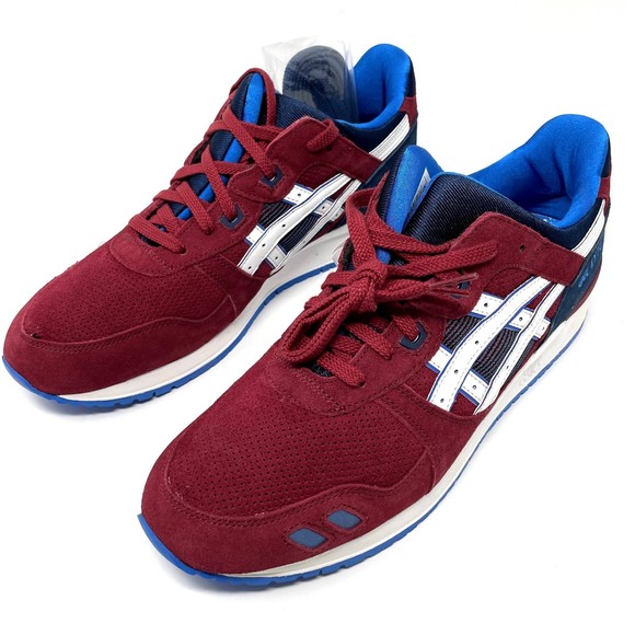 Asics Gel Lyte 3 Burgundy/White Men Size 11.5 New